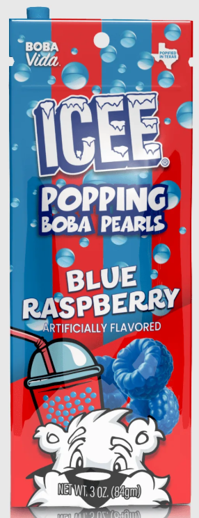 (S1-02) Icee - Popping Boba - Blue Raspberry 3oz (84g) x 12 Units