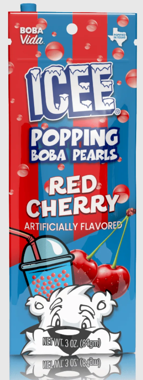 (S1-02) Icee - Popping Boba - Cherry 3oz (84g) x 12 Units