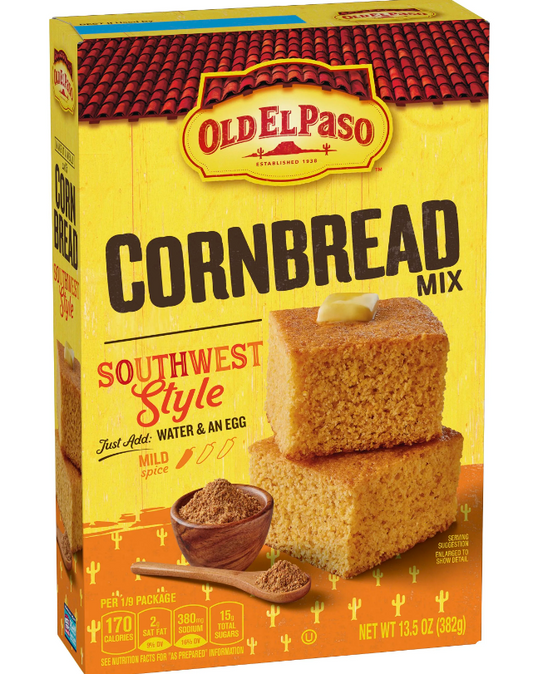 (S1-02)  US - SINGLE - OLD EL PASO CORNBREAD MIX - SOUTHWEST STYLE 13.5OZ (382G) X 1 Unit