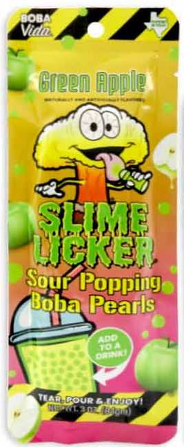 (S1-02) Toxic Waste Slime Licker - Sour Popping Boba - Apple 3oz (84g) x 10 Units